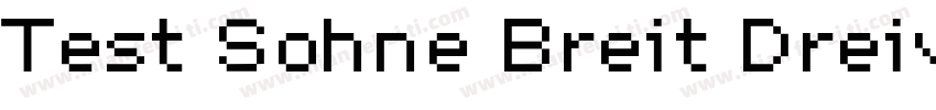 Test Sohne Breit Dreiviertelfett字体转换